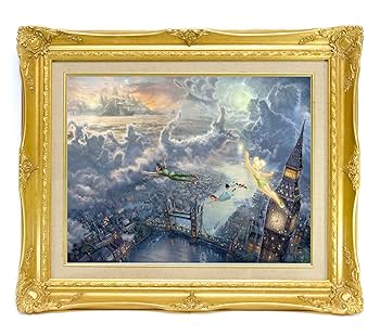 トーマスキンケード ディズニー　ピーターパン　キャンバス　絵画 ディズニー絵画 ピーターパン/ネバーランド 作品証明書 展示用